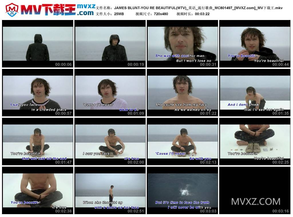 JAMES BLUNT-YOU RE BEAUTIFUL(MTV)_英语_流行歌曲_MC801497